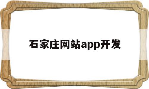 石家庄网站app开发(石家庄医保App)