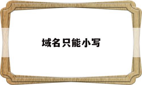 域名只能小写(域名可以大写么)