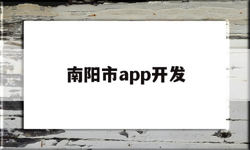 南阳市app开发(南阳软件网站搭建哪家好)