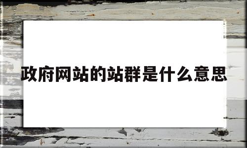 政府网站的站群是什么意思(政府网站群可分为哪四种建设模式)