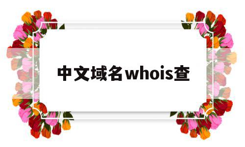 关于中文域名whois查的信息,关于中文域名whois查的信息,中文域名whois查,信息,百度,科技,第1张