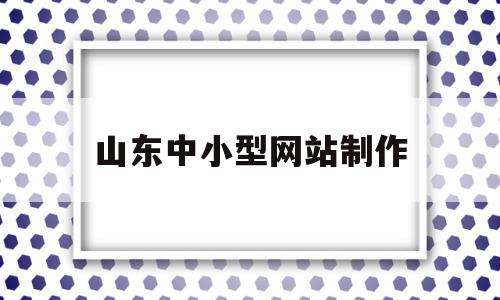 山东中小型网站制作(山东知名网站建设平台)