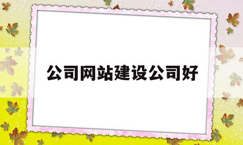 公司网站建设公司好(网站建设公司企业网站)