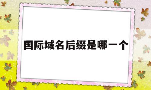 国际域名后缀是哪一个(国际域名后缀是哪一个字母)