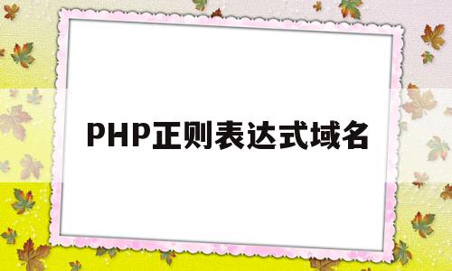 PHP正则表达式域名(php正则表达式域名怎么表示)