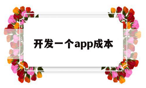 开发一个app成本(开发一个app的成本)