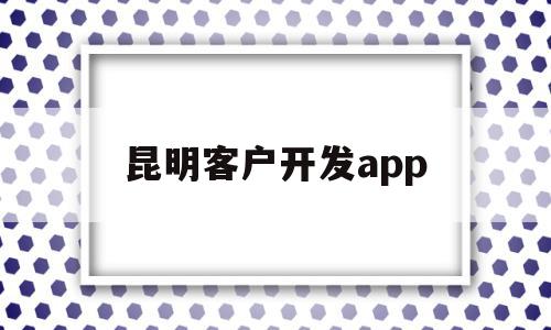 昆明客户开发app(昆明软件开发解决方案)