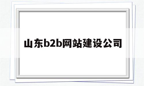 山东b2b网站建设公司(山东b2b网站建设公司有哪些)