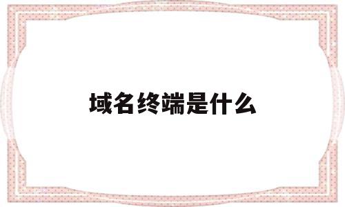 域名终端是什么(域名终端是什么意思),域名终端是什么(域名终端是什么意思),域名终端是什么,信息,企业网站,的网址,第1张