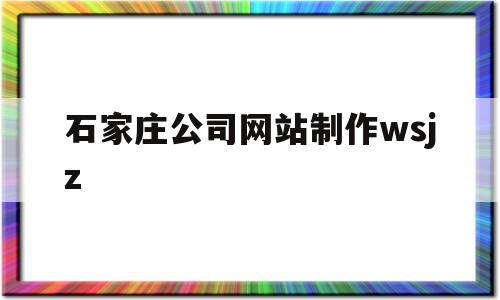 石家庄公司网站制作wsjz(现在石家庄做网站的公司有哪几家)