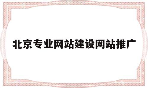 北京专业网站建设网站推广的简单介绍