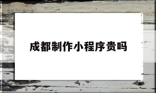 成都制作小程序贵吗(成都小程序制作排名公司)