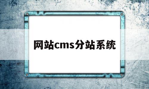 关于网站cms分站系统的信息