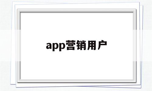 app营销用户(app营销手段有哪些)