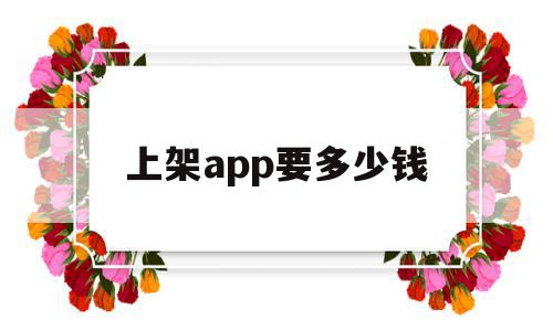 上架app要多少钱(上架app要多少钱一个)