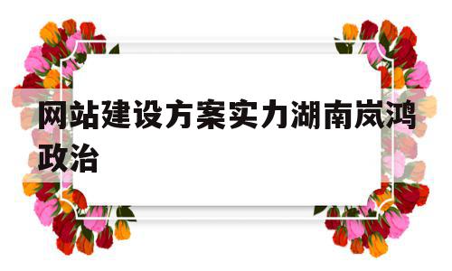 网站建设方案实力湖南岚鸿政治(网站建设服务只要o湖南岚鸿知 名)