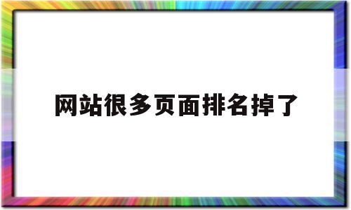 网站很多页面排名掉了(网站很多页面排名掉了怎么恢复)