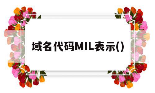 域名代码MIL表示()的简单介绍