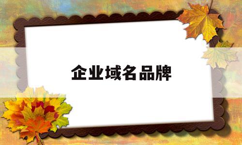 企业域名品牌(企业的域名品牌包含哪些内涵),企业域名品牌(企业的域名品牌包含哪些内涵),企业域名品牌,百度,营销,科技,第1张