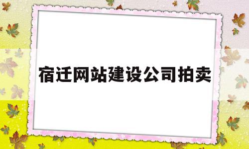 宿迁网站建设公司拍卖(宿迁网站建设公司拍卖信息)