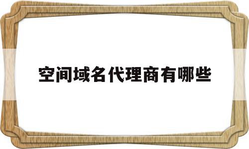 空间域名代理商有哪些(网站空间域名是什么意思)