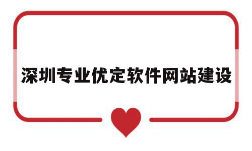 深圳专业优定软件网站建设的简单介绍