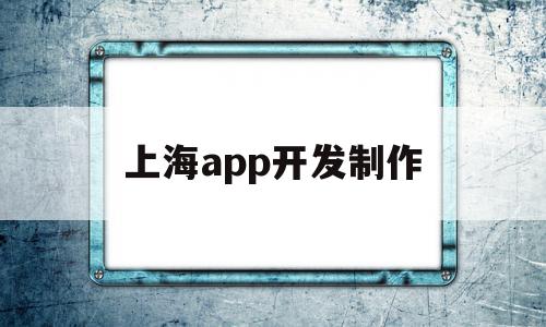 上海app开发制作(上海app开发定制公司)