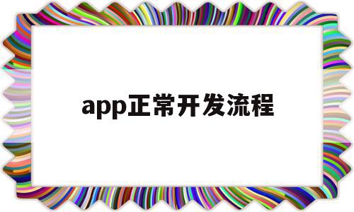 app正常开发流程(app正常开发流程是什么)