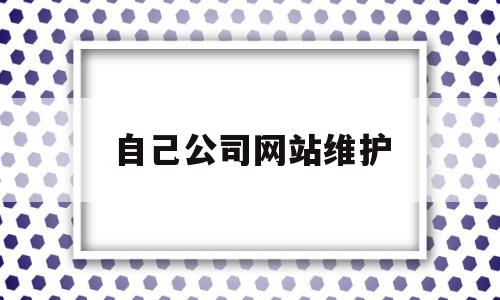 自己公司网站维护(公司网站维护好做吗)