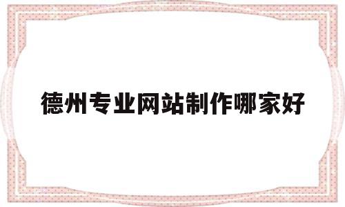 德州专业网站制作哪家好的简单介绍