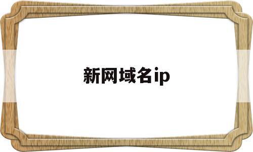 新网域名ip(新网域名管理平台)