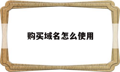 购买域名怎么使用(购买域名后如何使用)