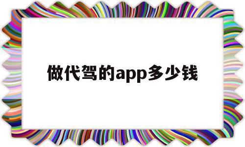 做代驾的app多少钱(做代驾的app多少钱一个月)