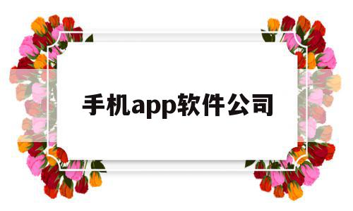 手机app软件公司(app公司是做什么的)