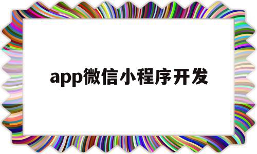 app微信小程序开发(微信小程序开发实例教程)