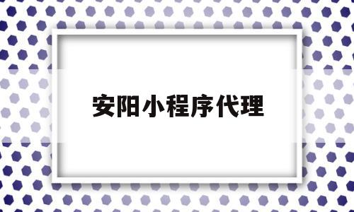 安阳小程序代理(河南小程序代理)