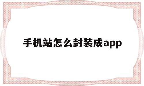 手机站怎么封装成app(手机站怎么封装成为app)