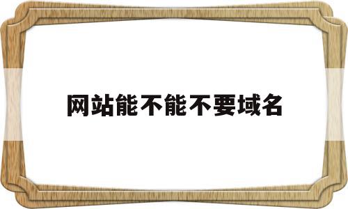 关于网站能不能不要域名的信息