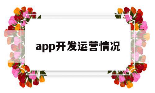 app开发运营情况(app运营现状包括什么)