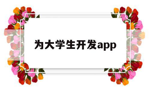 为大学生开发app(大学生app开发经费预算细表)