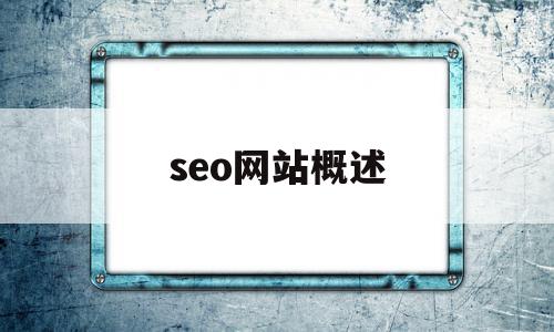 seo网站概述(网站的seo是什么)