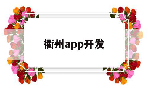 衢州app开发(衢州app开发公司)