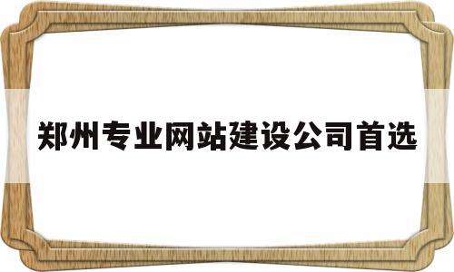 郑州专业网站建设公司首选的简单介绍