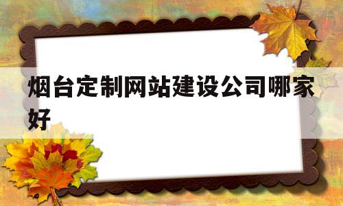 烟台定制网站建设公司哪家好(烟台定制网站建设公司哪家好点)