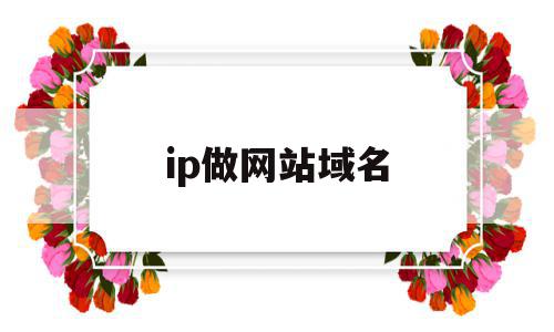 ip做网站域名(ip怎么当域名使用)