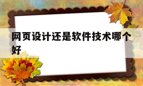 网页设计还是软件技术哪个好(网页设计和app设计最大的区别是什么)