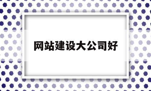 网站建设大公司好(网站建设公司好几天不处理问题 怎么问对方呢?)