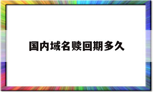 国内域名赎回期多久(国内域名赎回期多久更新一次)