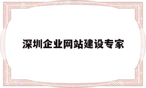 深圳企业网站建设专家(深圳网站建设平台)