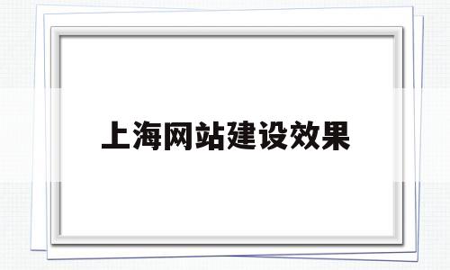 上海网站建设效果(上海网站建设技术支持)